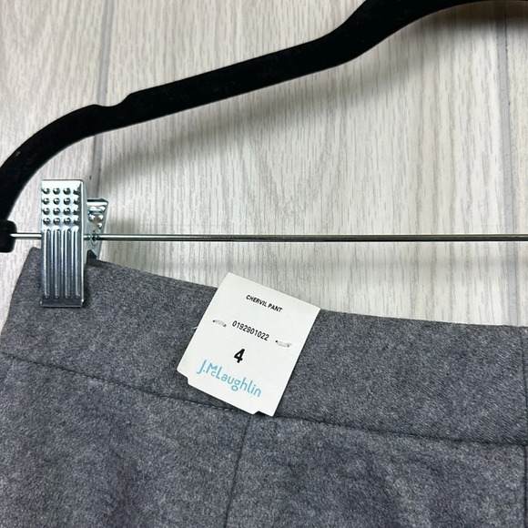 J Mclaughlin Womens Chervil Wool Pants 4 Gray Trouser Tapered Career Mid Rise - Picture 5 of 6
